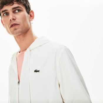 Lacoste Two-Tone Zip-Up Jacket Pánské - Bunda Bílé | CZ-Ksb6Qy